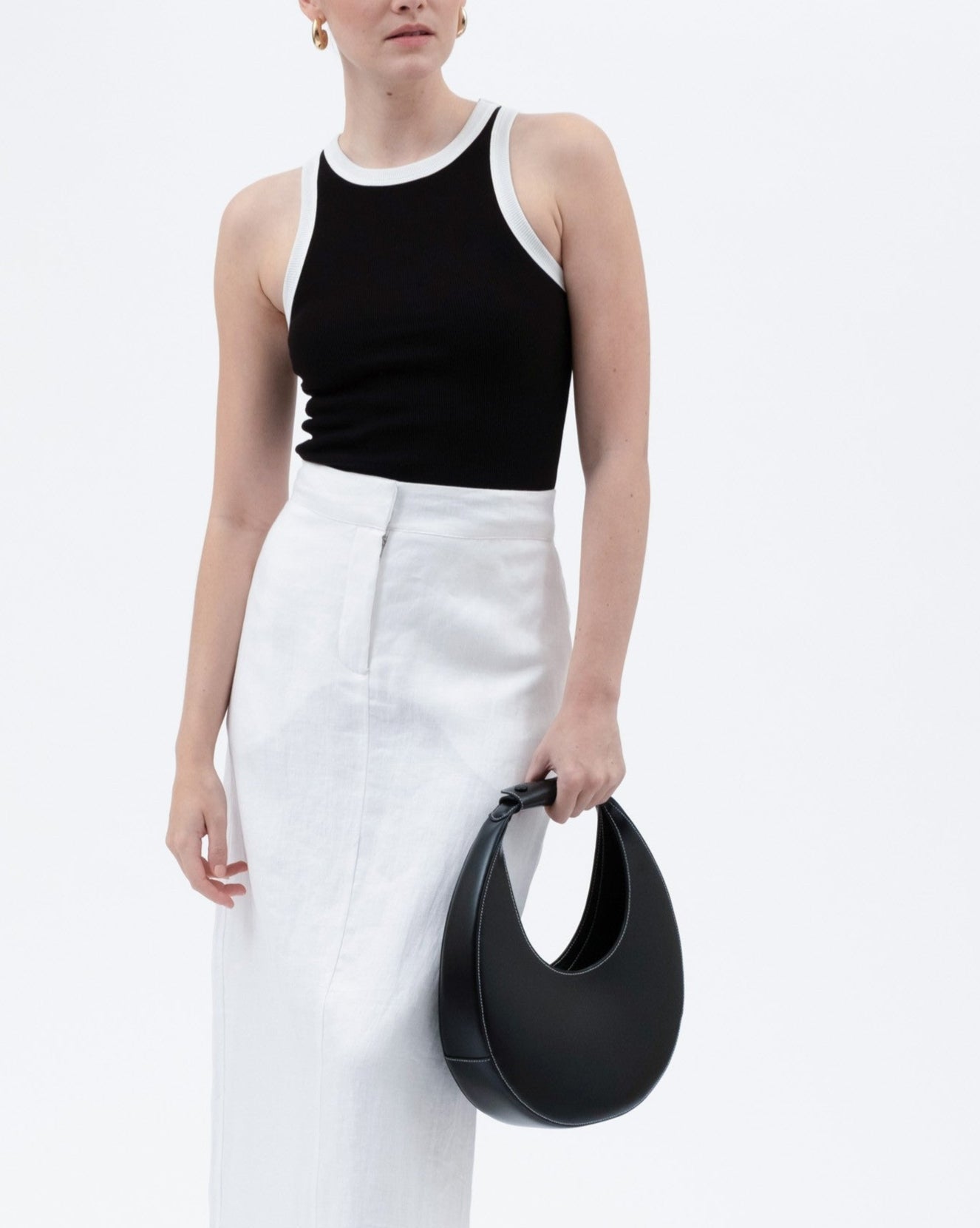 Contrast Knit Tank Top
