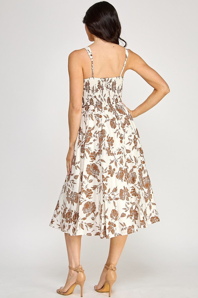 Rose Crinkled Dress