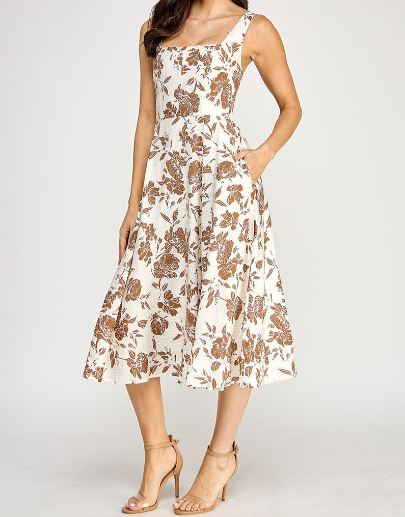 Rose Crinkled Dress
