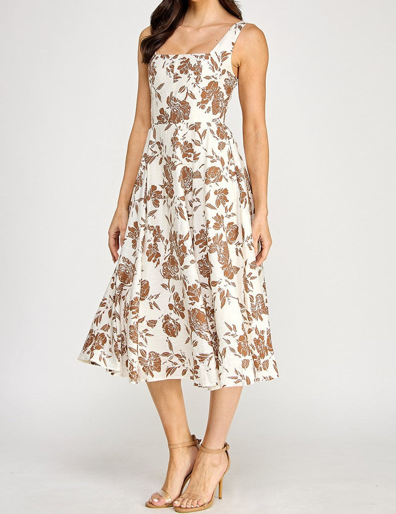 Rose Crinkled Dress