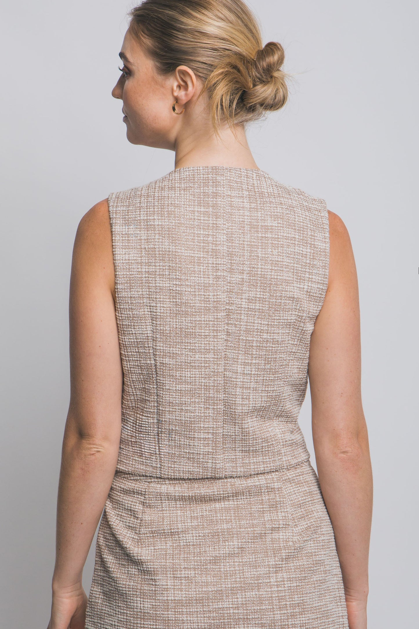 Tweed Button-up Top