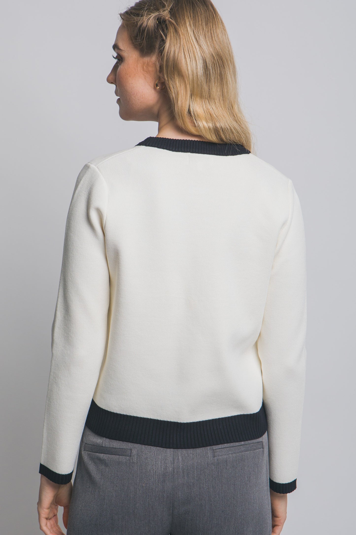 Knitted Cardigan-Ivory