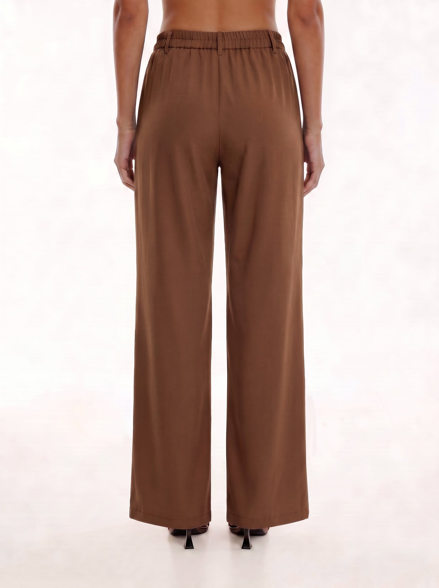 High Waist Wide Leg Trouser Pants