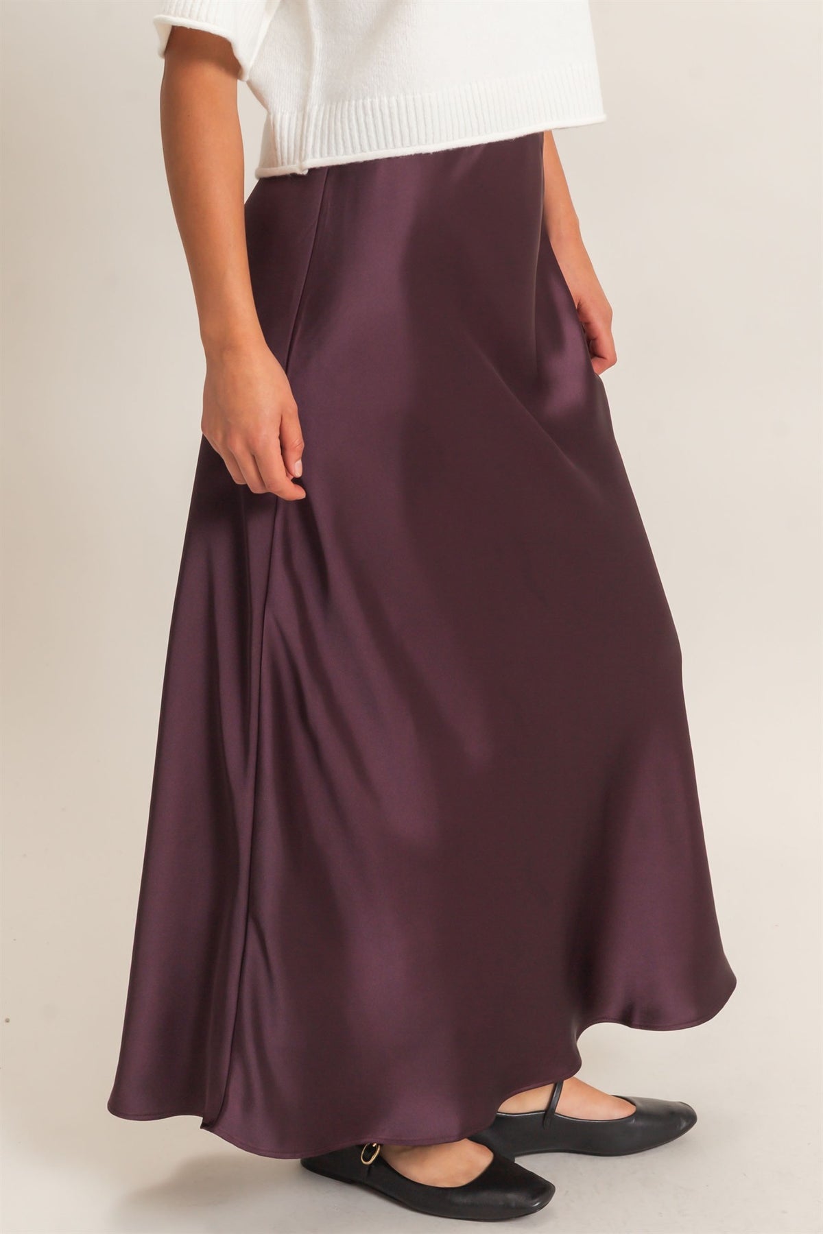 Cherry Satin Skirt