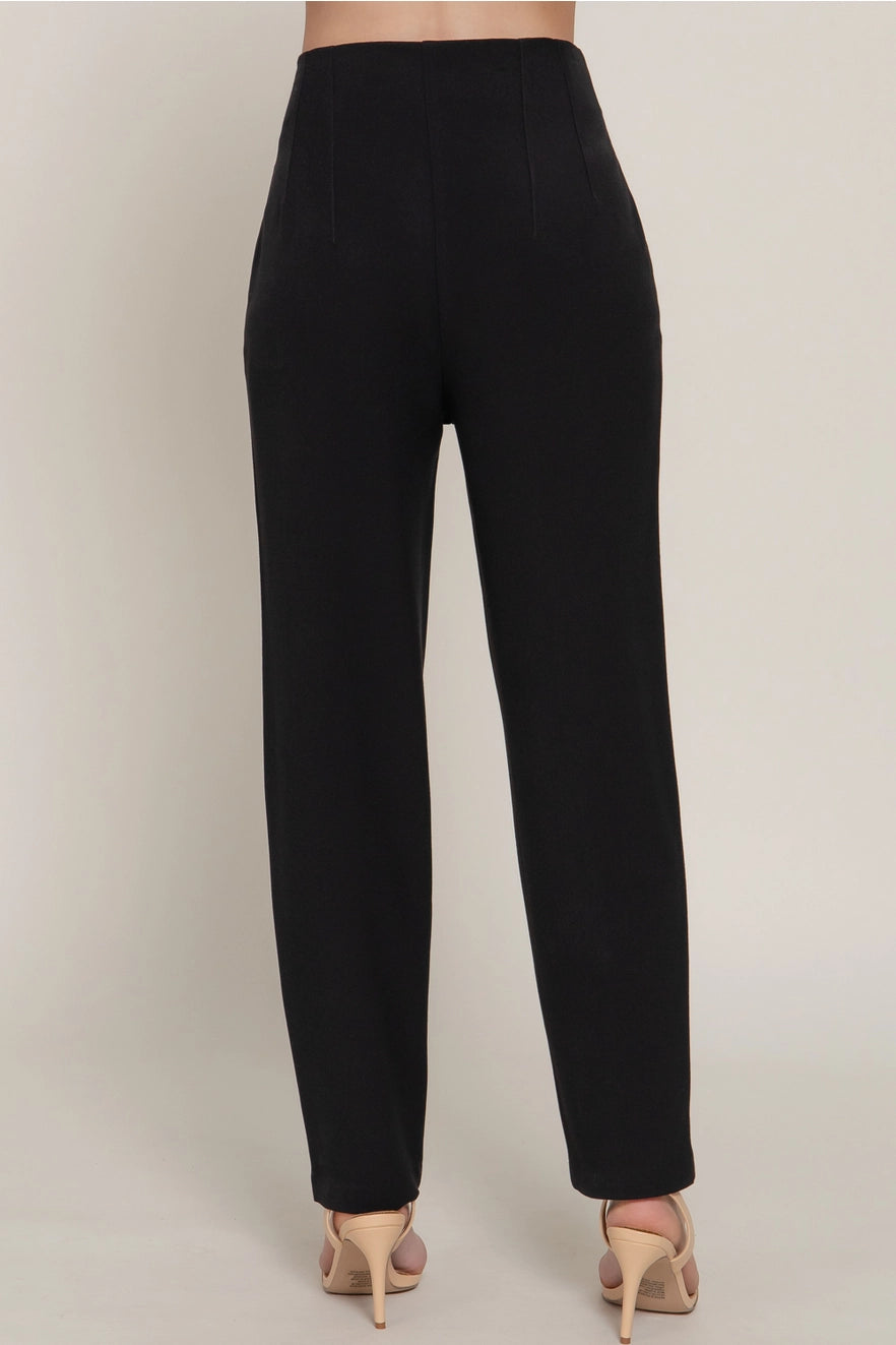 High Waist Pants-Black