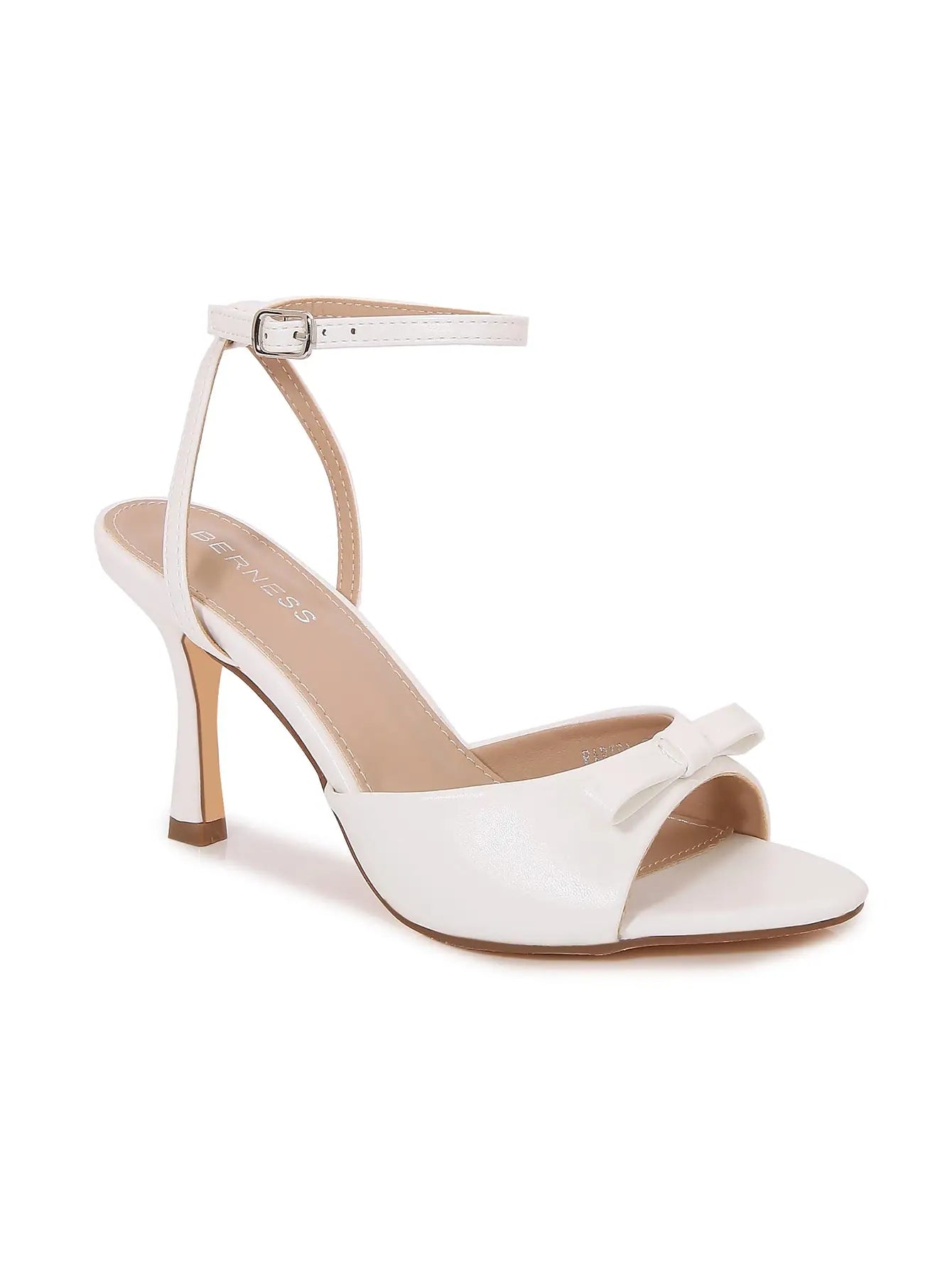 Farida Bow Accent Ankle Strap Heels