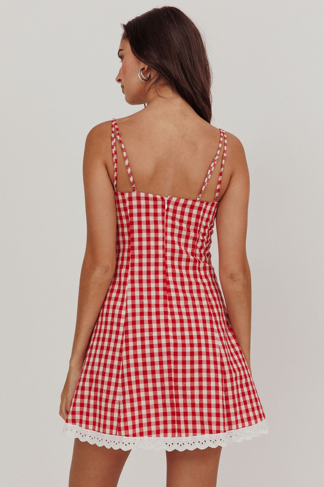 Gingham Red Dress