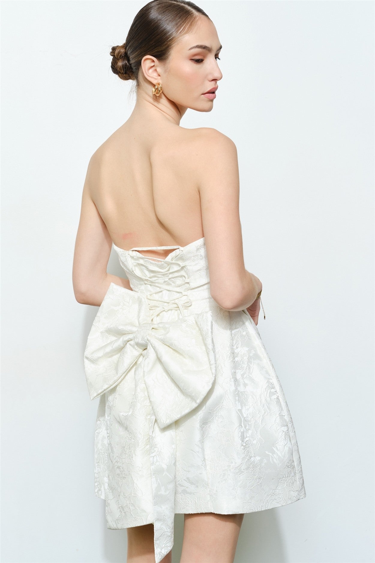 Ivory Corset Mini Dress
