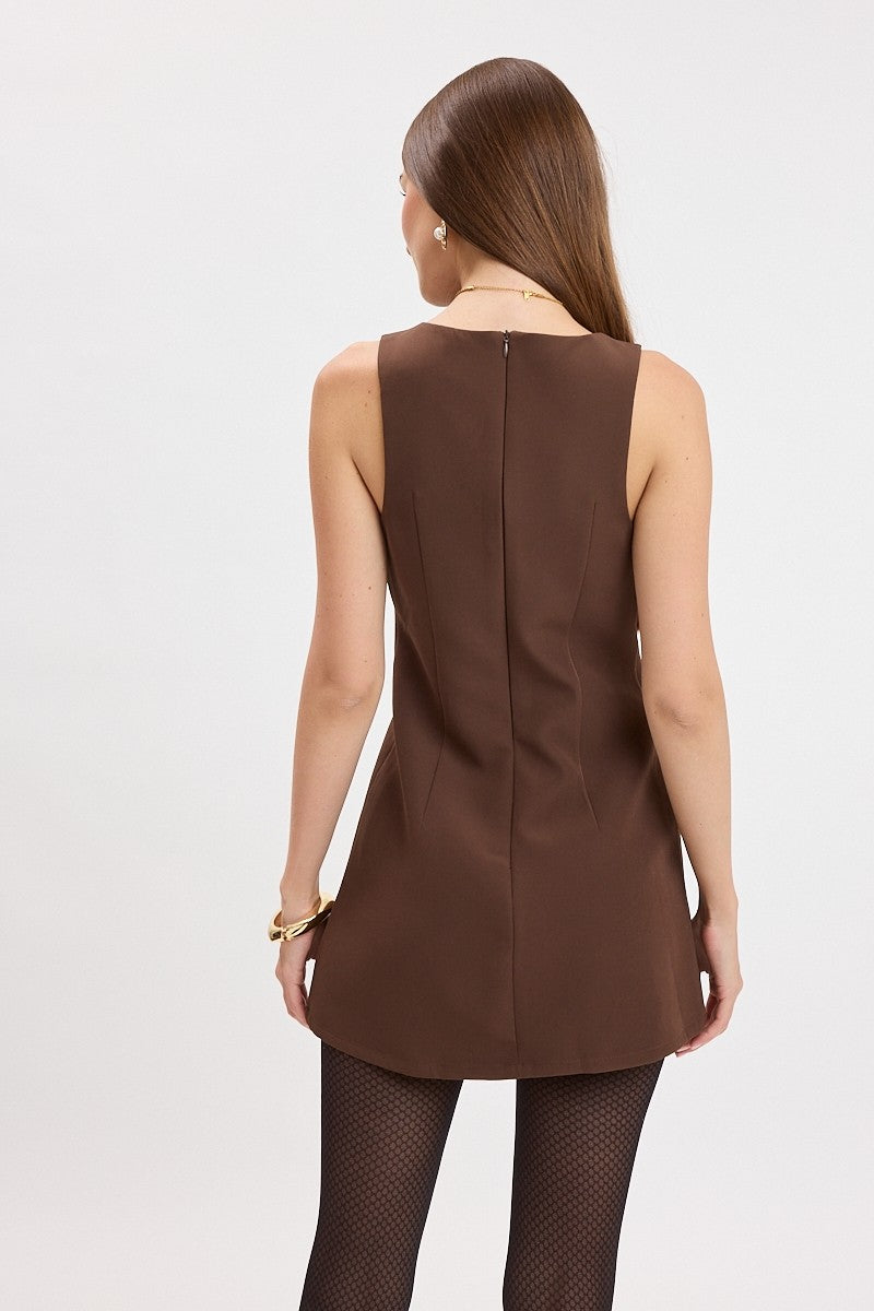 Chloe Brown Dress