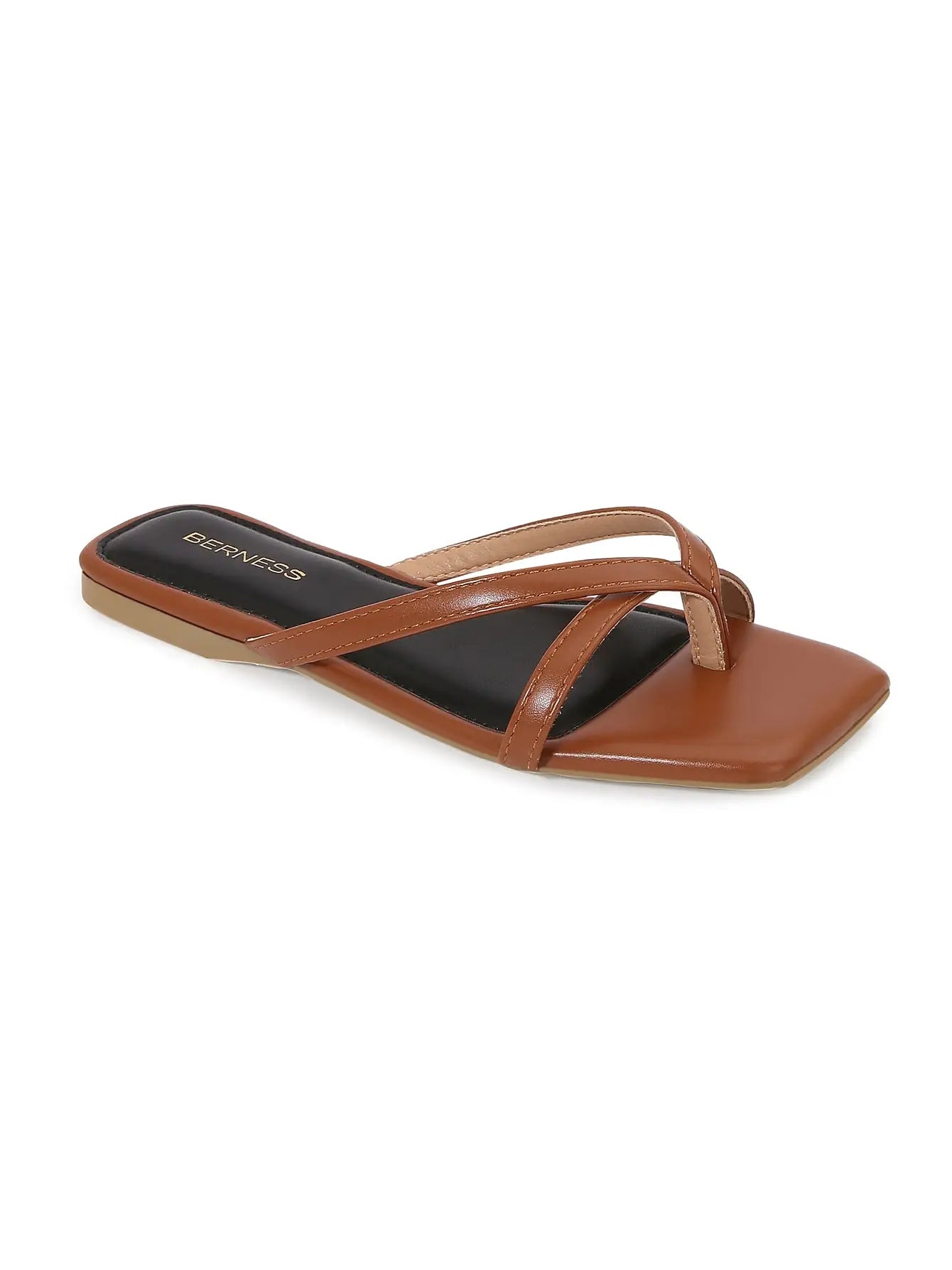Kace Strappy Slide Sandal-Brown