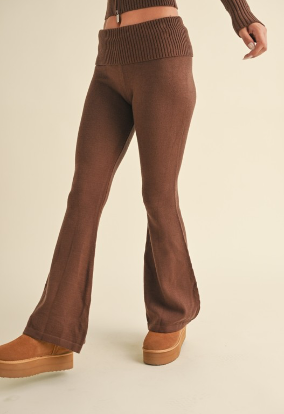 Flare Knit Sweater Pants