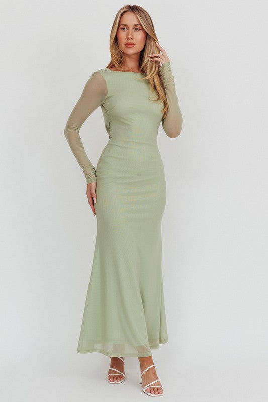 Madeline Long Sleeve Mesh Dress