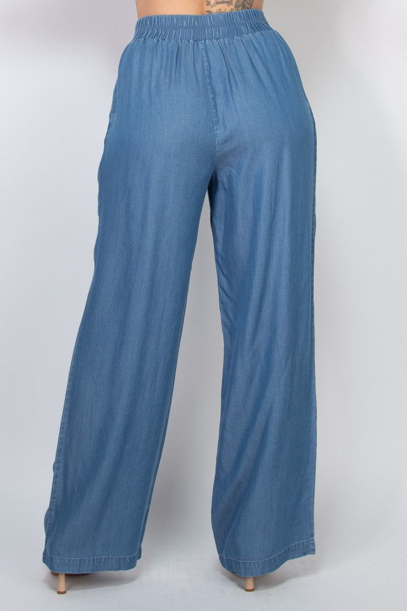 Wide Leg Denim Pants
