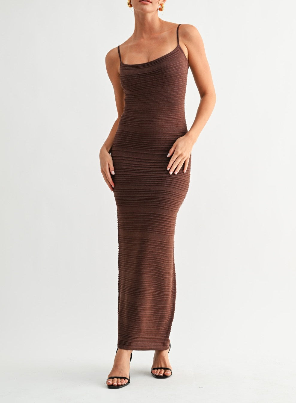Alina Sculpted Glitter Dress