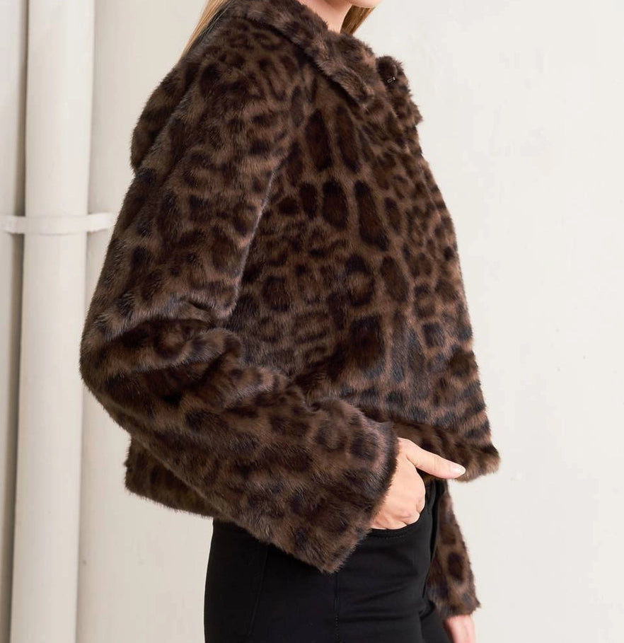 Faux Leopard Jacket