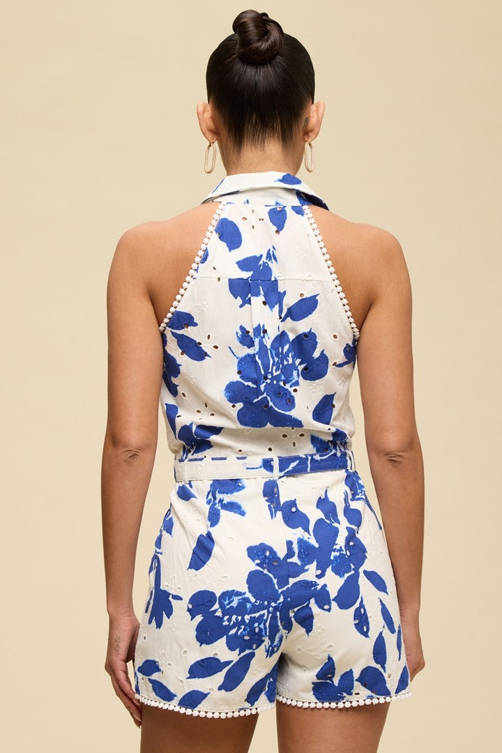 Elina Belted Romper