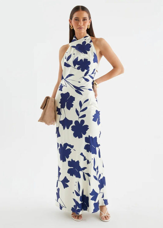 Lydia Satin Maxi Dress