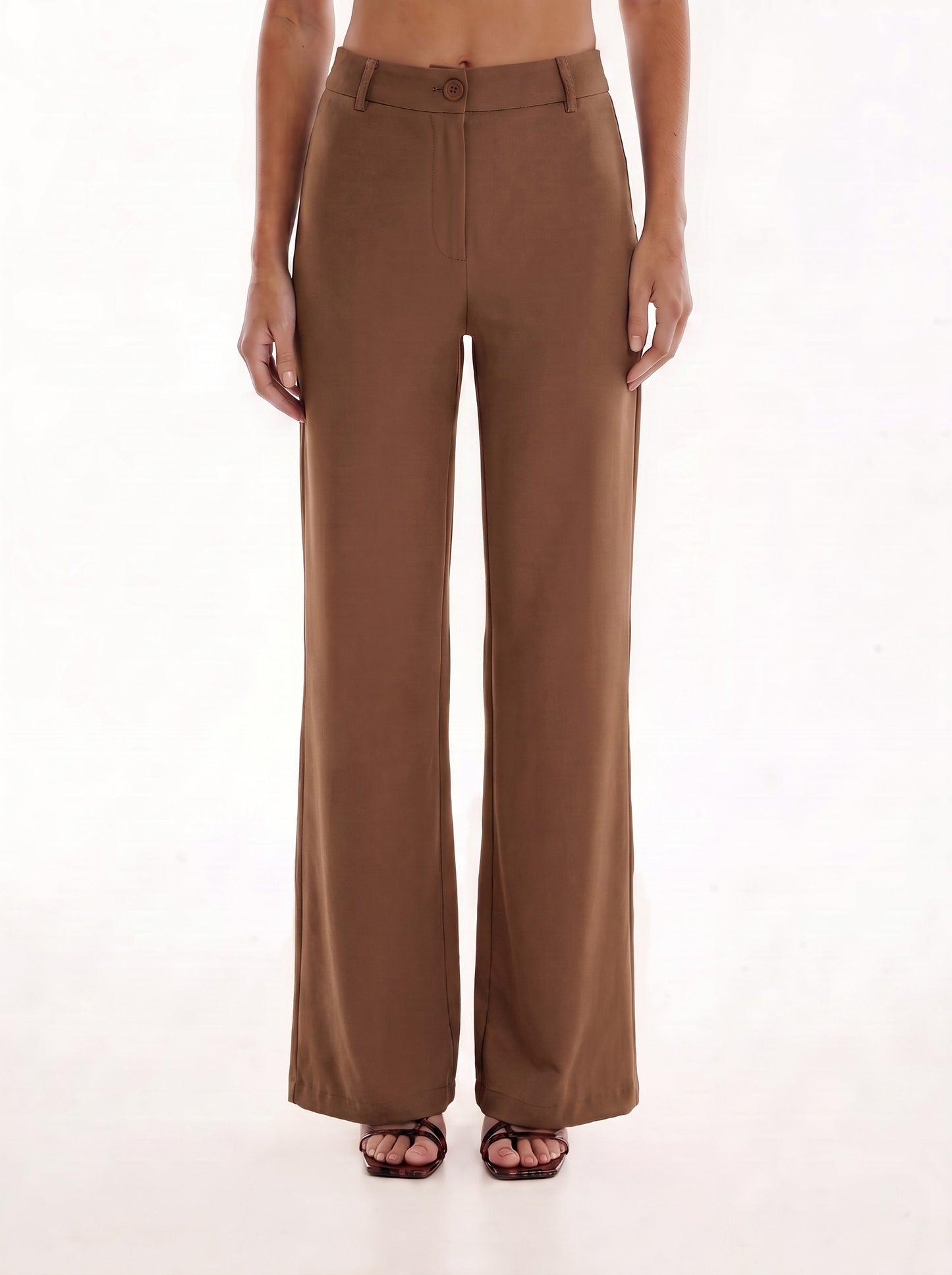High Waist Wide Leg Trouser Pants