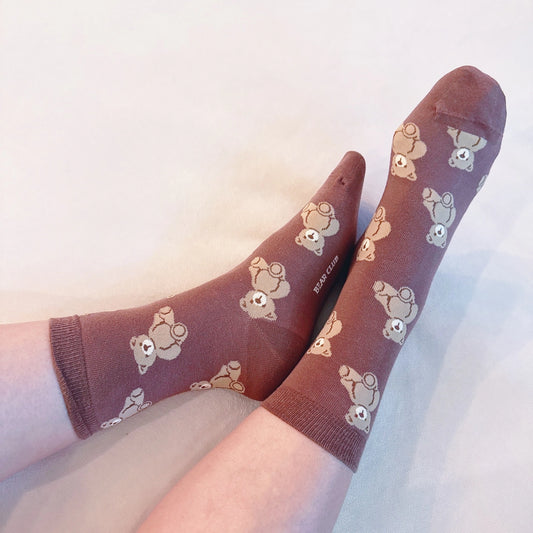 Bear Socks-Brown