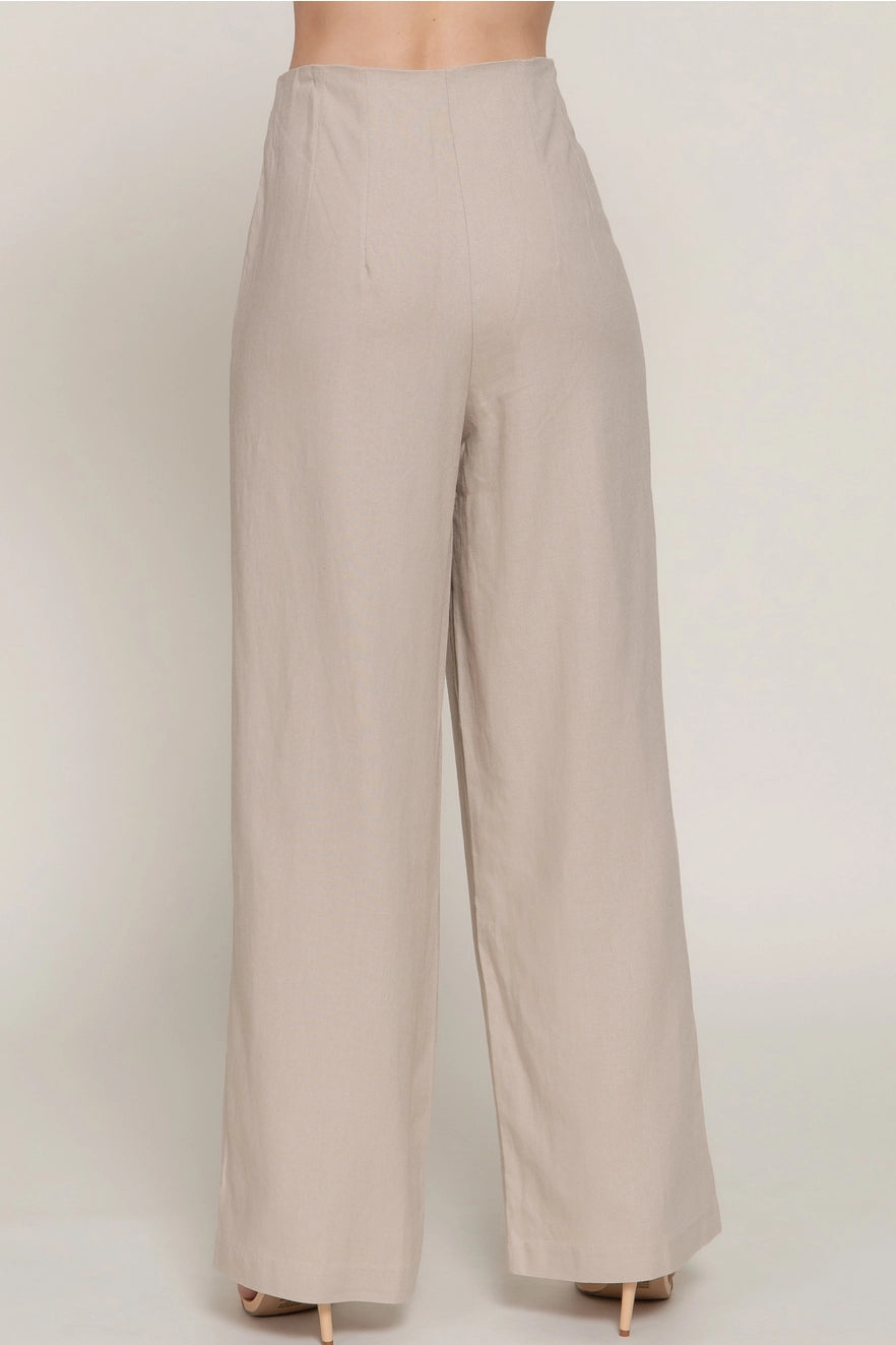 Linen Pants-Sand