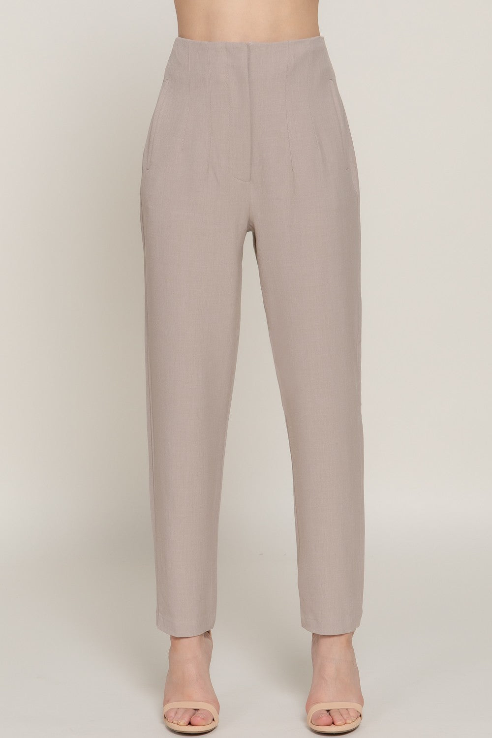 High Waist Pintuck Detail Pants
