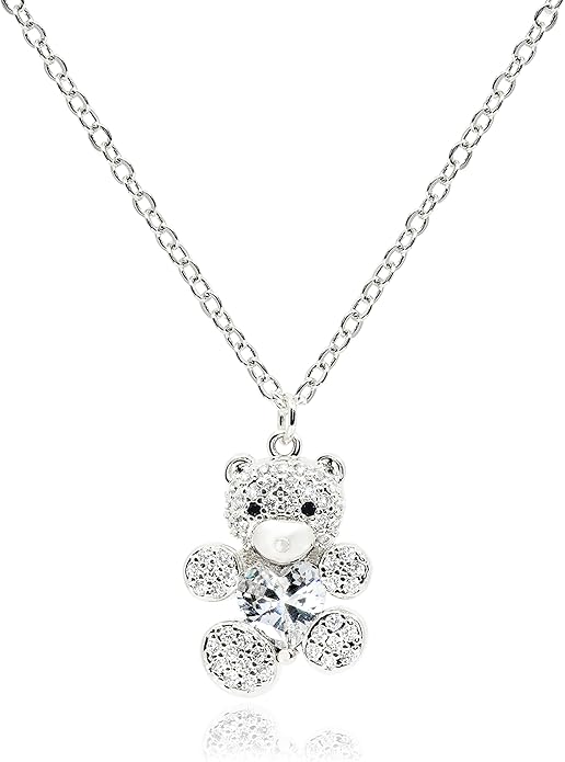 Sparkly Teddy Bear Necklace