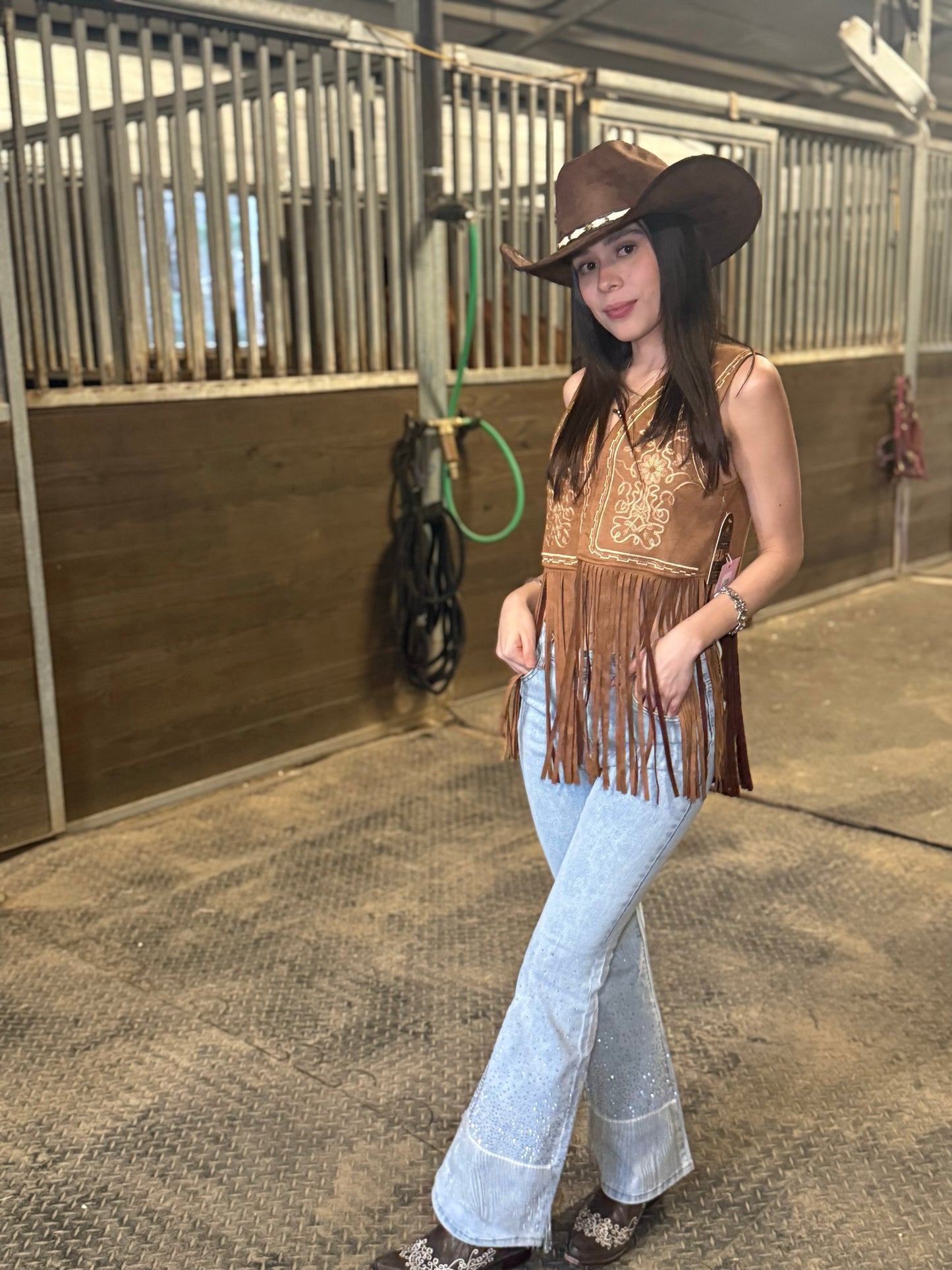 Fringe Flare Denim Jeans