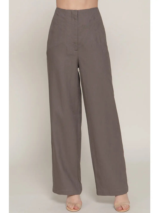 Linen Pants-Mocha