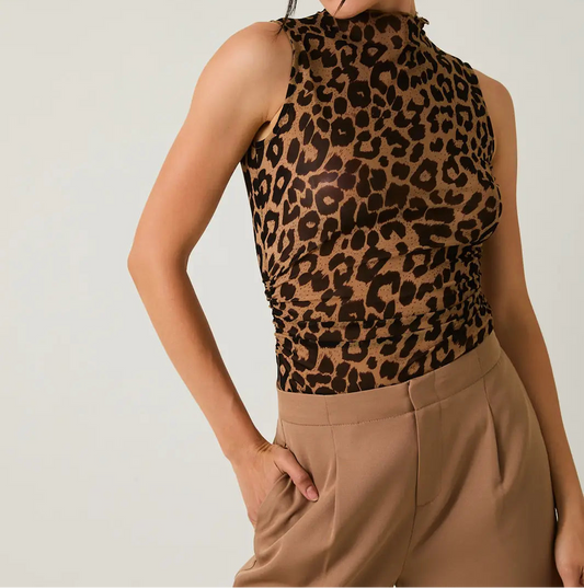 Mesh Leopard Top