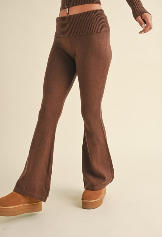 Flare Knit Sweater Pants
