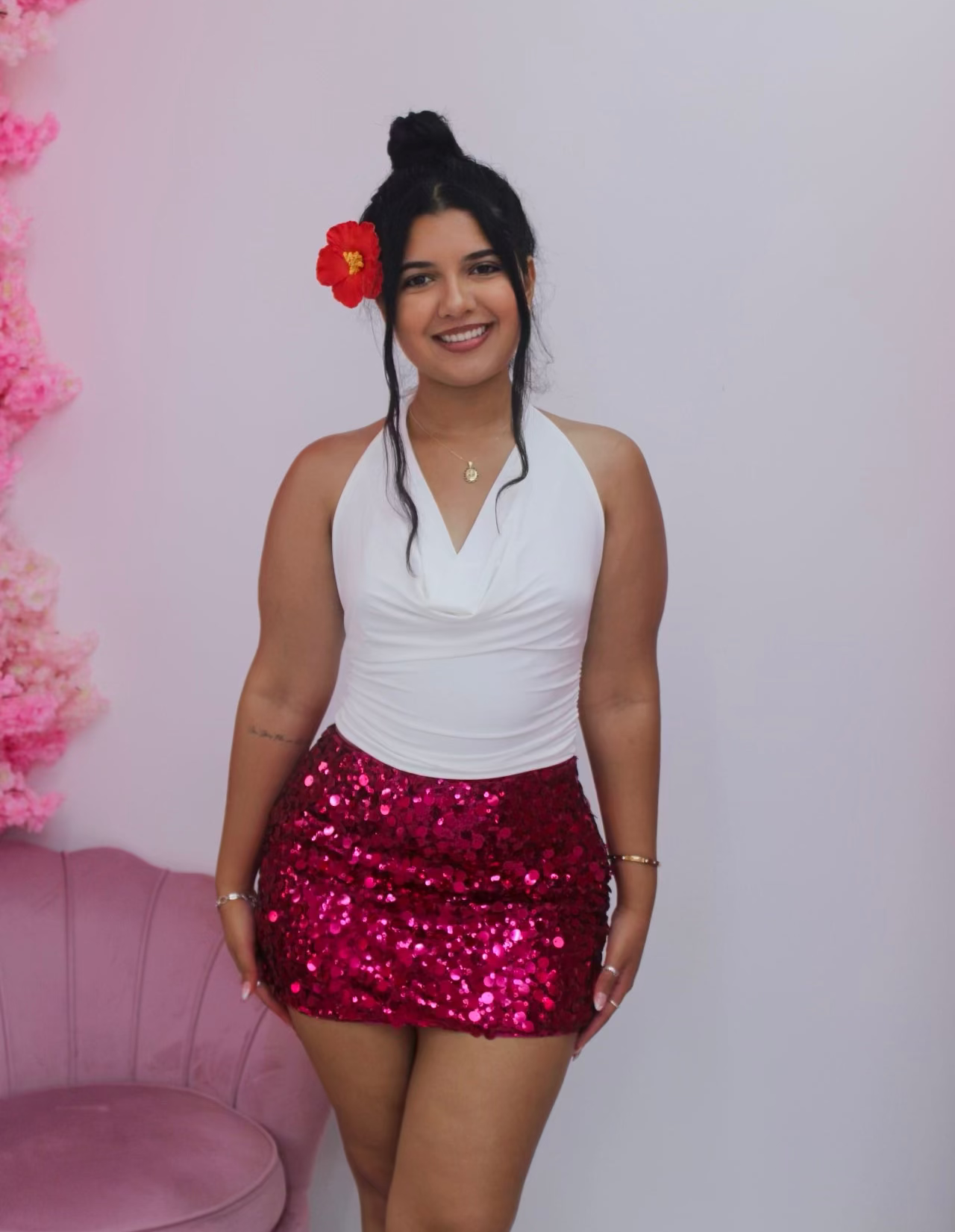 Mamii Sequin Mini Skirt