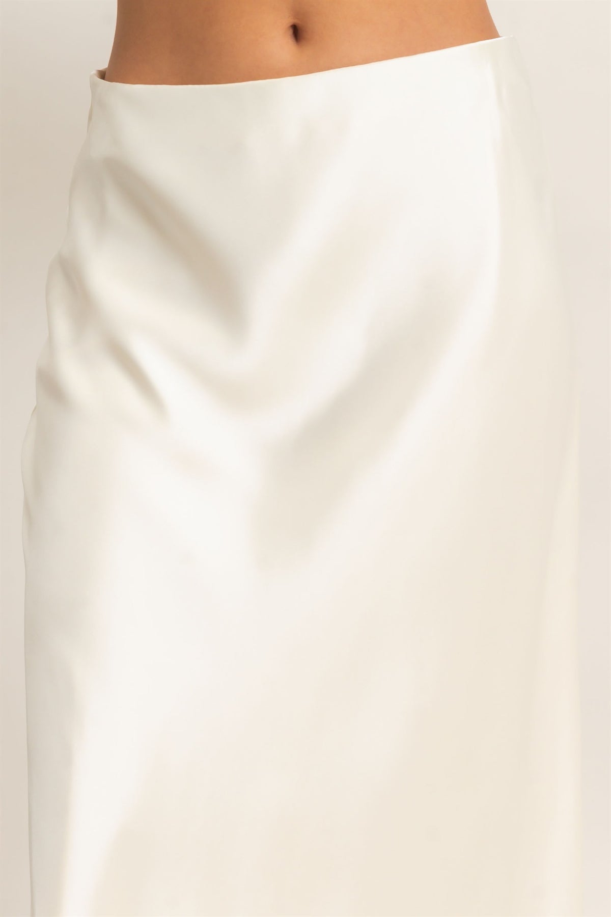 Cream Satin Skirt