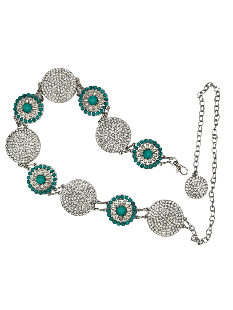 Silver & Turquoise Concho Belt